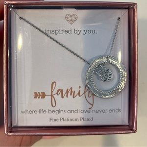 Open Circle Silver Necklace